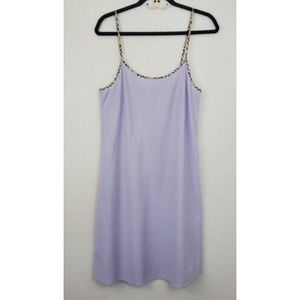 Burberry London Womens Lavender Nova Check Y2K Slip Cami Cotton Dress Size M